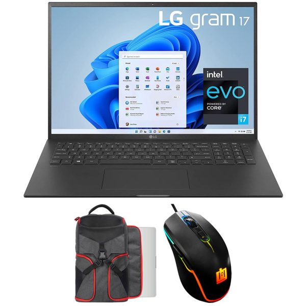 LG gram 17  Ultra-Slim Laptop, Intel i7, 16GB 1TB SSD +Gaming Mouse +Backpack For Cheap