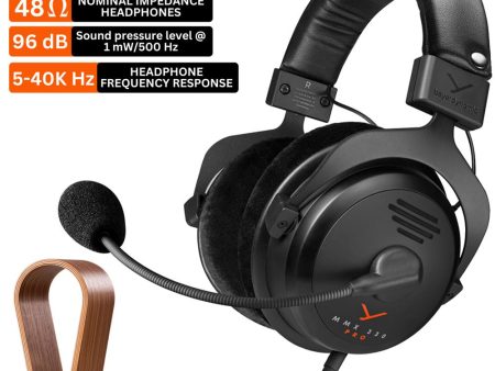 BeyerDynamic MMX 330 Pro Open-back Gaming Headset w  Headset Hanger Bundle Fashion