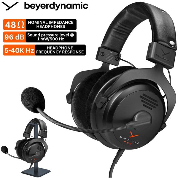 BeyerDynamic MMX 330 Pro Open-back Gaming Headset w  Headphone Stand Bundle Online now