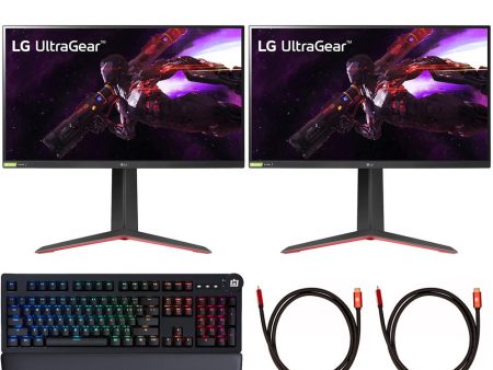 LG 27GP850-B 27  UltraGear QHD Nano IPS Gaming Dual Monitor + Deco Keyboard Bundle on Sale