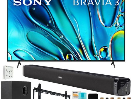 Sony BRAVIA 3 K55S30 55  4K HDR LED TV (2024) with Deco Gear Home Theater Bundle Cheap