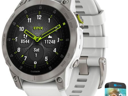 Garmin epix Gen 2 Premium Active Smartwatch White Titanium with 2 Year Warranty Online now