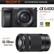 Sony a6400 Mirrorless APS-C Camera with 16-50mm and 55-210mm Zoom Lens (ILCE-6400L) Online Hot Sale