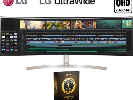 LG 49 Inch UltraWide Dual QHD IPS Curved Monitor (Open Box) with 1 Year Warranty For Discount