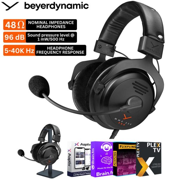 BeyerDynamic MMX 330 Pro Open-back Gaming Headset w  Headphone Stand Bundle on Sale