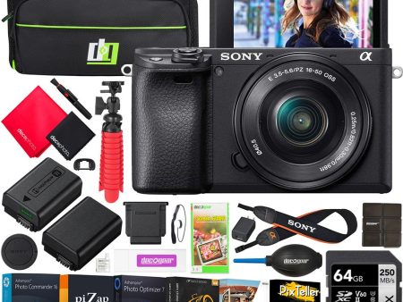 Sony a6400 Mirrorless 4K Camera Body + 16-50mm F3.5-5.6 Lens 2 Battery Creator Bundle For Cheap