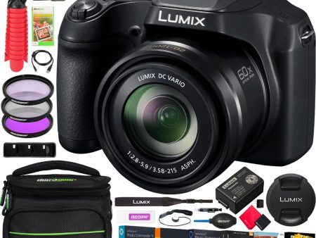 Panasonic LUMIX FZ80D Point and Shoot 4K Digital Camera w  20-1200mm Lens DC-FZ80D Bundle Hot on Sale