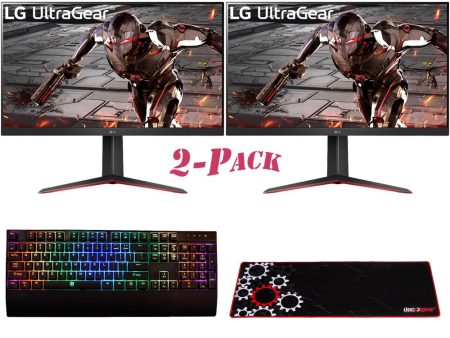 LG 32  UltraGear QHD 16:9 HDR10 Dual Monitor w  FreeSync Premium + Gaming Bundle Supply