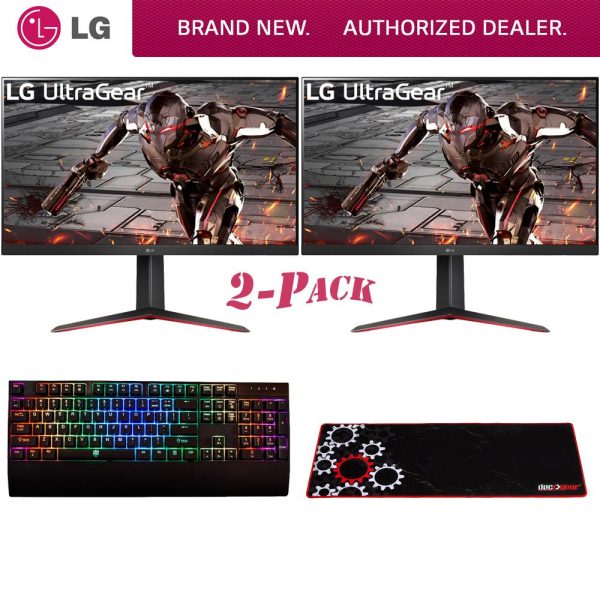 LG 32  UltraGear QHD 16:9 HDR10 Dual Monitor w  FreeSync Premium + Gaming Bundle Supply