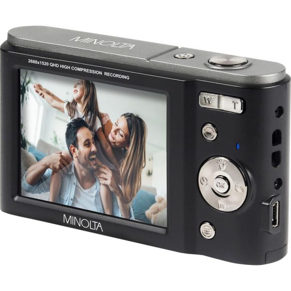 Minolta MND20 44 MP   2.7K Ultra HD Digital Camera - Black - Open Box Cheap