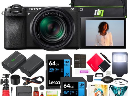 Sony a6700 Alpha APS-C 4K Mirrorless Camera Body with 55-210mm Lens Kit + Pro Bundle Online Sale