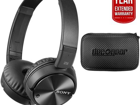 Sony Noise Cancelling Headphones, Deco Gear Hard Case & 1 Year Extended Warranty Online now