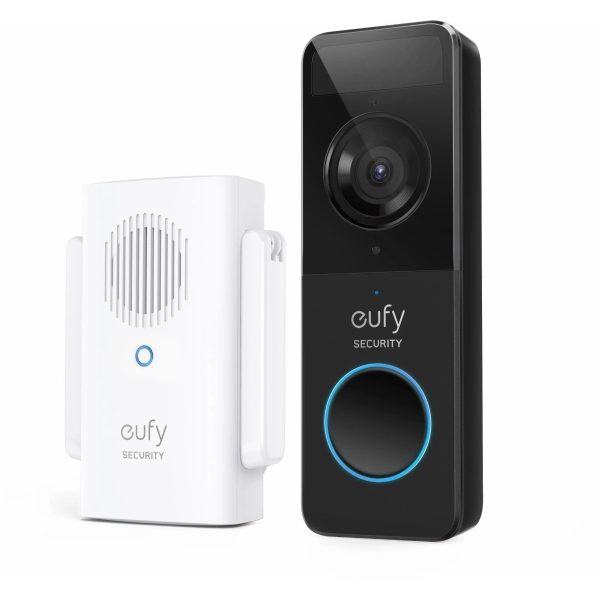 Eufy Security Slim 1080P Wireless Doorbell with Homebase Mini Repeater Supply