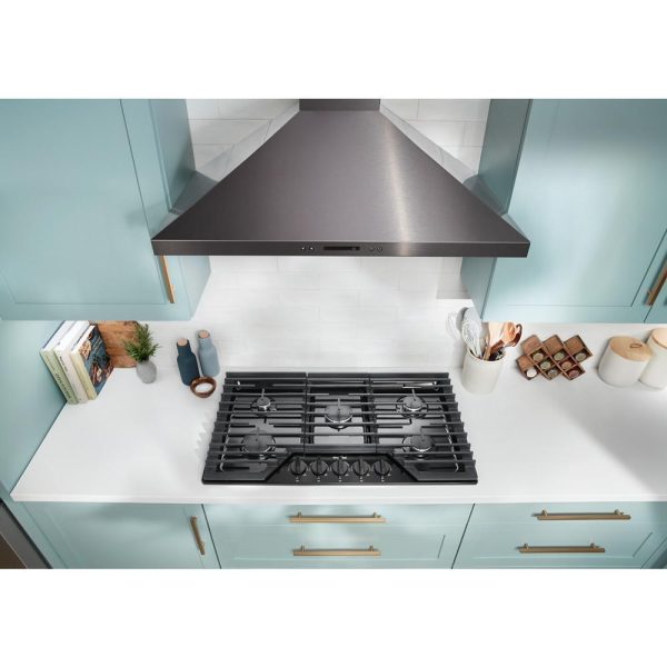 Whirlpool WCGK5036PB 36-inch Gas Cooktop with EZ-2-Lift™ Hinged Cast-Iron Grates Online now