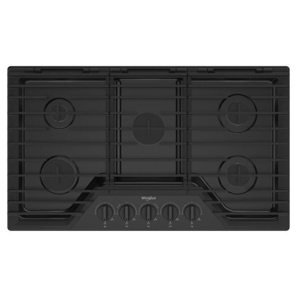 Whirlpool WCGK5036PB 36-inch Gas Cooktop with EZ-2-Lift™ Hinged Cast-Iron Grates Online now