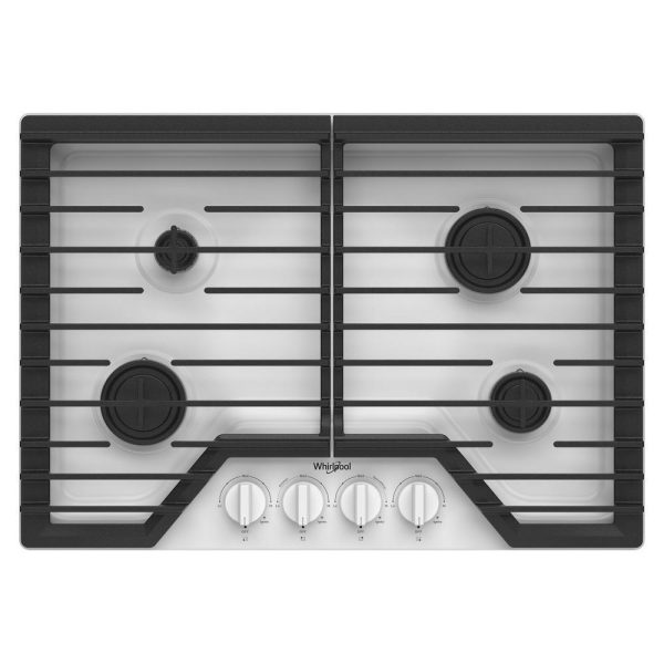 Whirlpool WCGK3030PW 30-inch Gas Cooktop with SpeedHeat™ Burners Supply