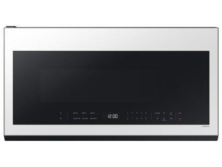 Samsung ME21DB630012 Bespoke 2.1 cu. ft. Over-the-Range Microwave with Wi-Fi in White Glass Online now